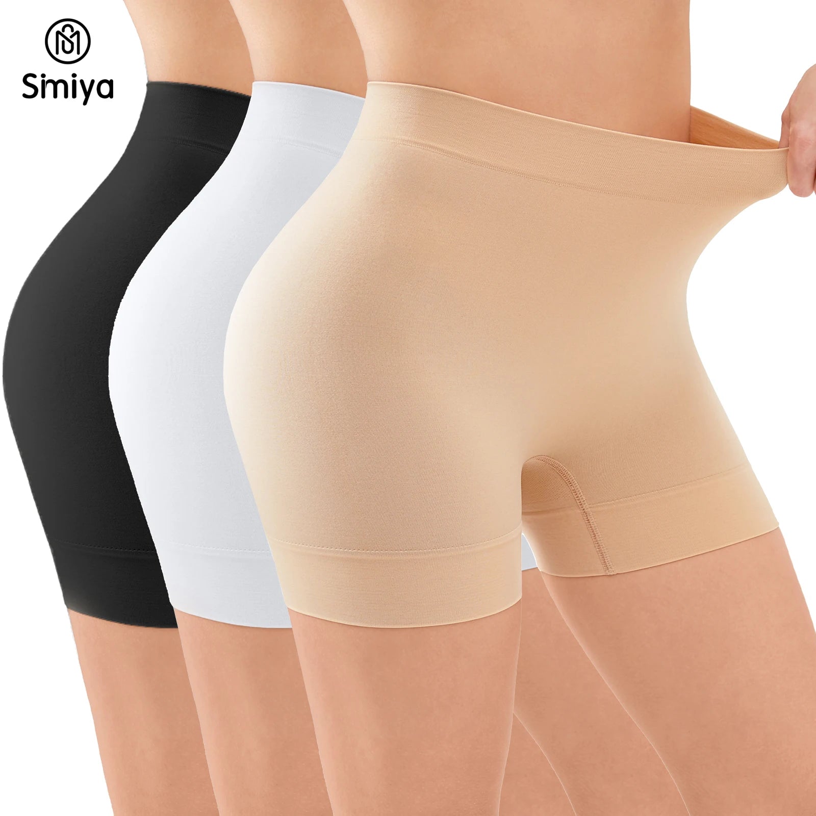 3PCS Safety Pants Under Skirt Women's Shorts Anti Chafing Seamless Shorts Slimming Boxers Underwear Soft Yoga Short Slip Shorts